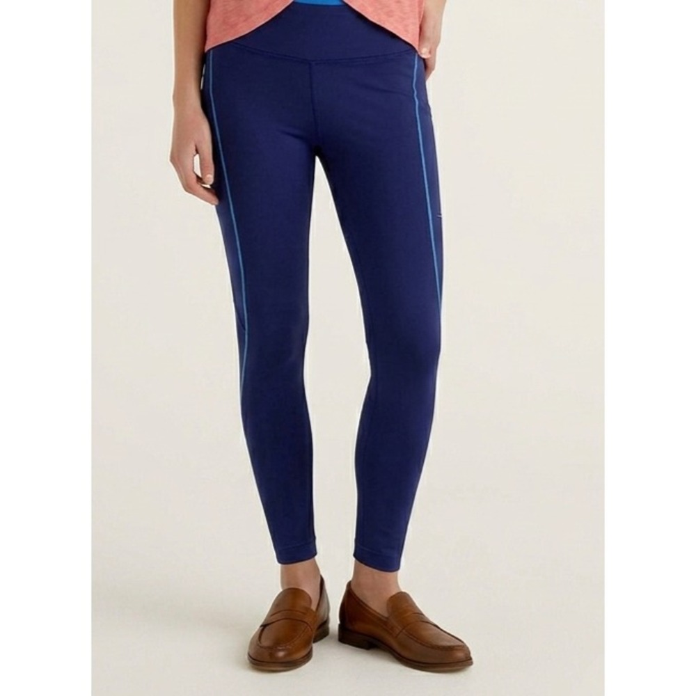 Athleta Interval Stash Tipped 7/8 Tight Leggings Womens XS Blue Stretch Hi-Waist